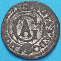 Ливония монета солид 1631 год. Густав II Адольф