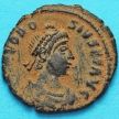 Монета Римская империя, фоллис Феодосий I 392-394 год. Константинополь.