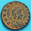 Монета Римская империя, Гонорий, фоллис 395-401 год. Император на коне.