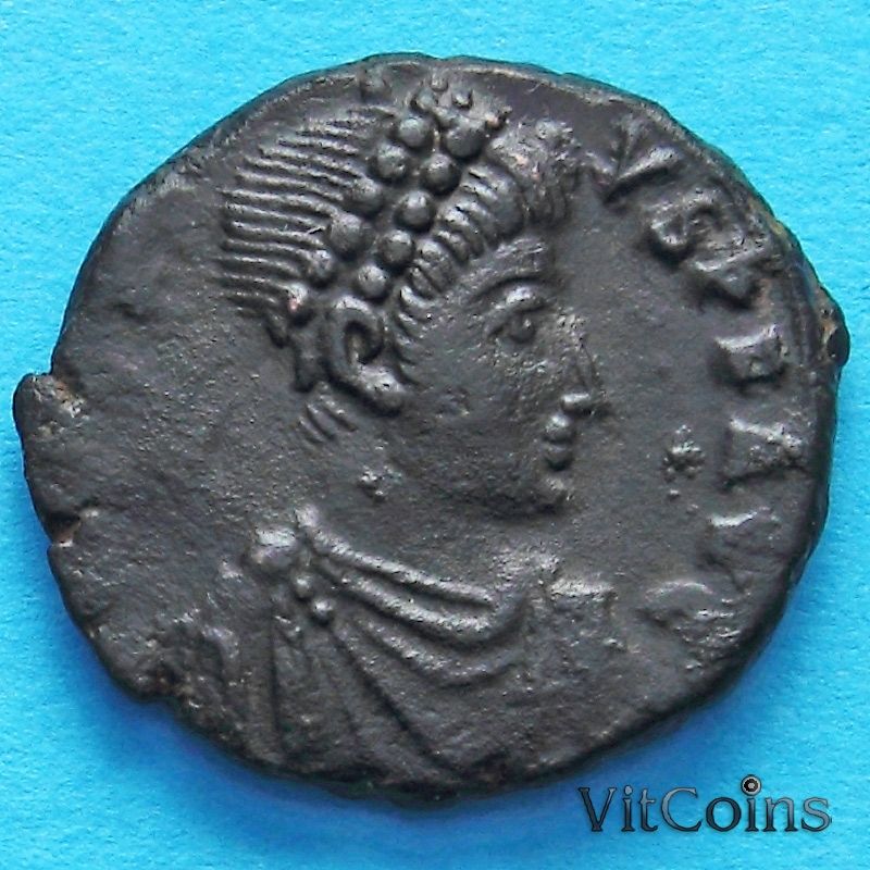 Монета Римская империя, фоллис Аркадий 395-401 год. №6