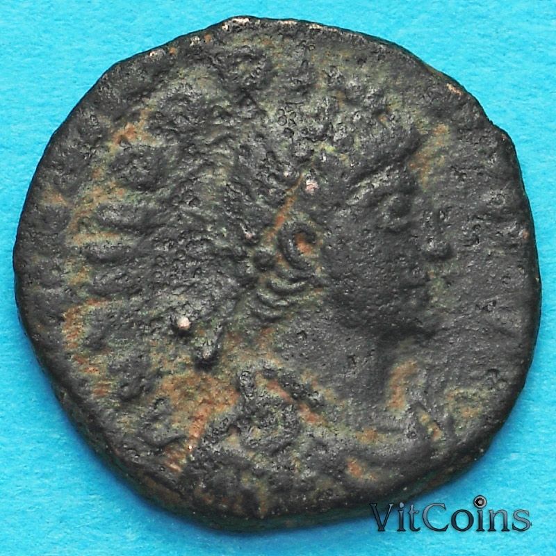 Монета Римская империя, фоллис Феодосий I 383-394 год. . №2