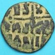 Монета Византия фоллис Василий II 976-1028 год. Перечекан.