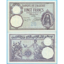 Алжир 20 франков 1928 год.