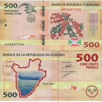 Бурунди 500 франков 2015 год.