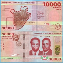 Бурунди 10000 франков 2022 год.