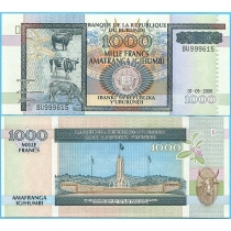 Бурунди 1000 франков 2006 год.