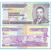 Бурунди 100 франков 2004 год.