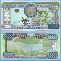 Бурунди 2000 франков 2008 год.