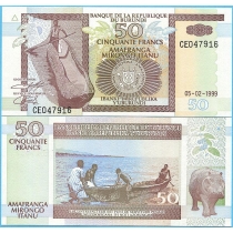 Бурунди 50 франков 1999 год.