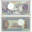 Банкнота Центральная Африка 1000 франков 1980 год. Чад. В конверте "Banknotes of all Nations" с маркой.
