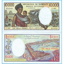 Джибути 10000 франков 1984 год.