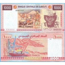 Джибути 1000 франков 2005 (2021) год.