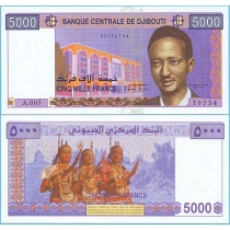 Джибути 5000 франков 2002 год.