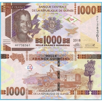 Гвинея 1000 франков 2018 год.