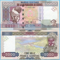 Гвинея 5000 франков 2012 год.