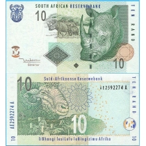 Южная Африка 10 рандов 2005 год.