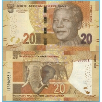Южная Африка 20 рандов 2015 год.