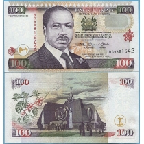 Кения 100 шиллингов 2002 год.