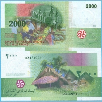 Коморские острова 2000 франков 2020 год.