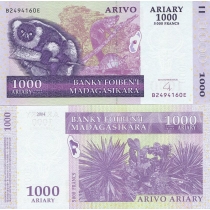 Мадагаскар 1000 ариари 2004 год.