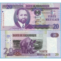 Мозамбик 20 метикал 2006 год.