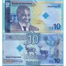 Намибия 10 долларов 2025 год.