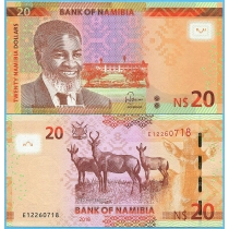 Намибия 20 долларов 2018 год.