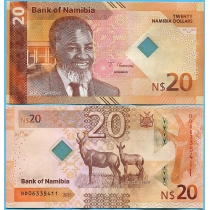 Намибия 20 долларов 2025 год.