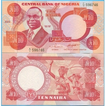 Нигерия 10 найра 2002 год.