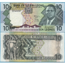 Сьерра Леоне 10 леоне 1988 год.