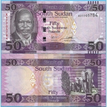 Южный Судан 50 фунтов 2019 год.