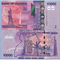 Уганда 10000 шиллингов 2019 год.