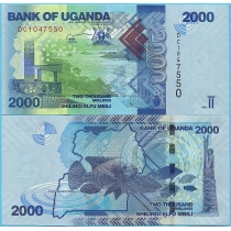 Уганда 2000 шиллингов 2021 год.