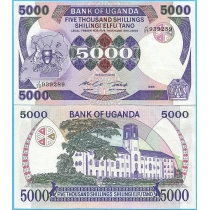 Уганда 5000 шиллингов 1986 год