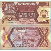 Уганда 5 шиллингов 1987 год.