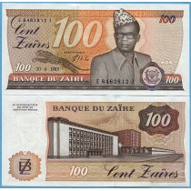 Заир 100 заир 1985 год.