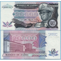 Заир 20000 заир 1991 год.