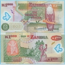 Замбия 1000 квача 2009 год.