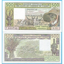 Западная Африка 500 франков 1985 год. Того