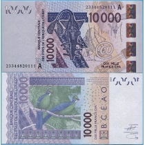 Западная Африка 10000 франков 2023 год. Кот-Д'Ивуар