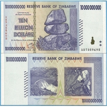 Зимбабве 10 000 000 000 долларов 2008 год.