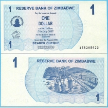 Зимбабве 1 доллар 2006 год.