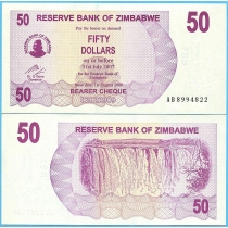 Зимбабве 50 долларов 2006 год.