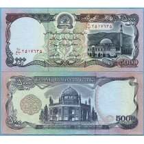 Афганистан 5000 афгани 1993 год.