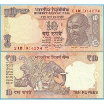 Индия 10 рупий 2014 год. M