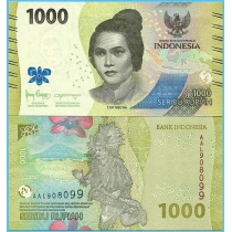 Индонезия 1000 рупий 2022 год.