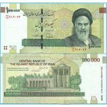 Иран 100000 риалов 2014 год.