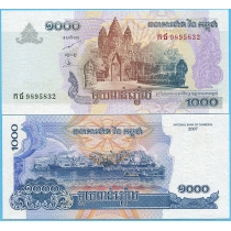 Камбоджа 1000 риелей 2007 год.