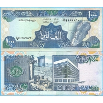 Ливан 1000 ливров 1991 год.
