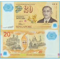 Сингапур 20 долларов 2007 год. Юбилейная